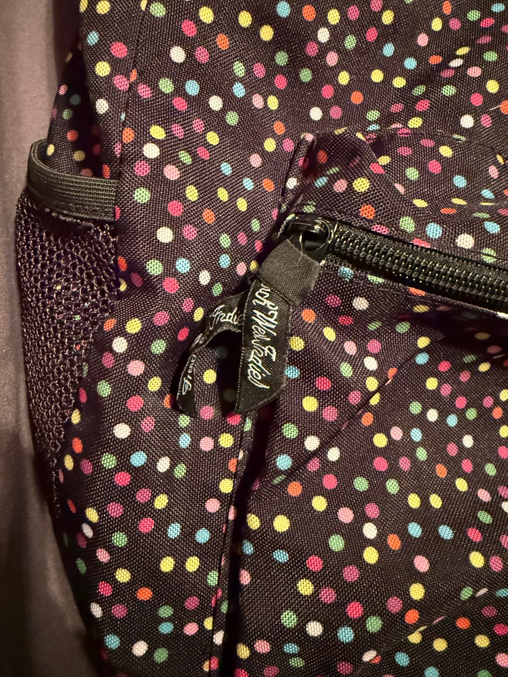 Polka Dot Drawstring Backpack - Picture 2 of 7